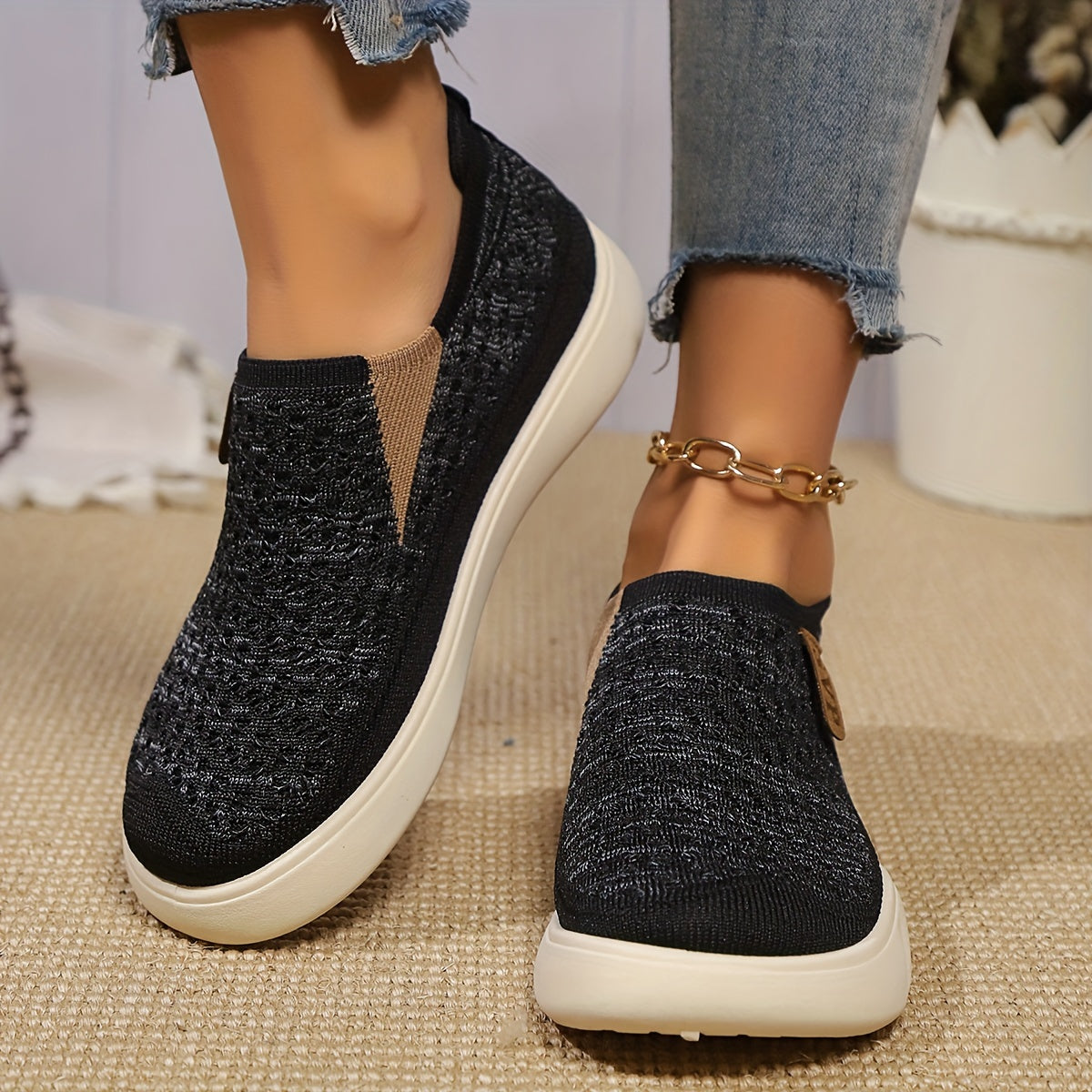 Stilla | Sommer Loafers Til Damer Åndbare Slip on Sko Med Blød Sål