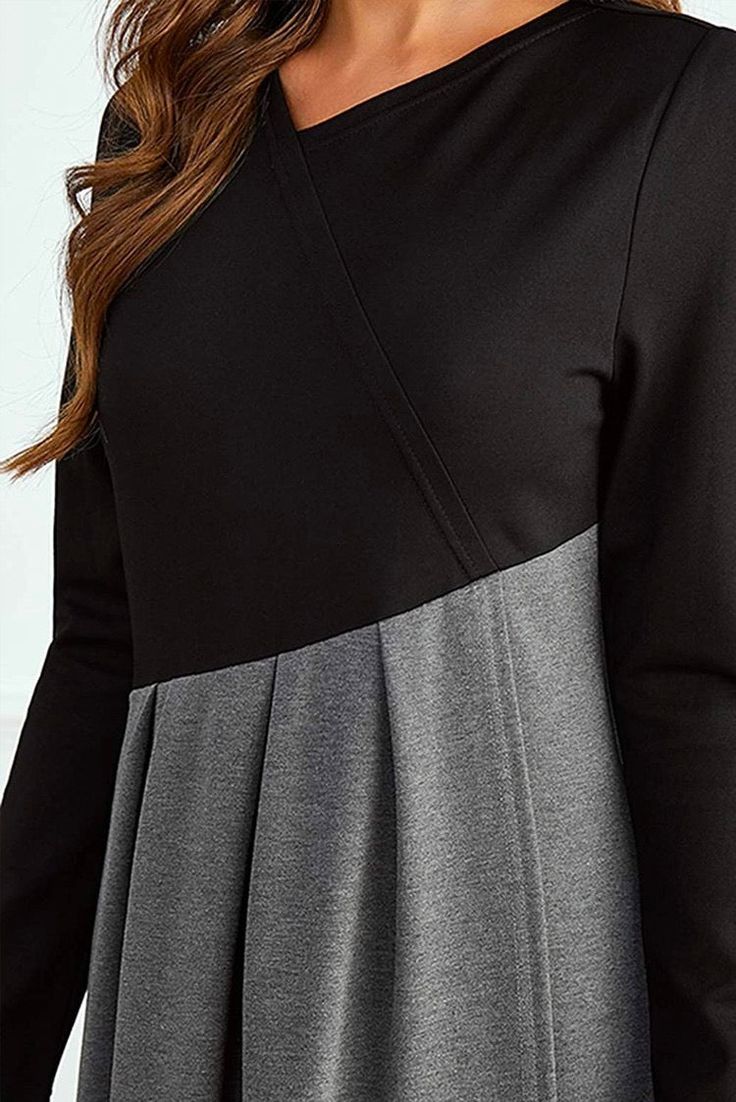 Stilla | Elegante to Farvet Langærmet Maxi Kjole