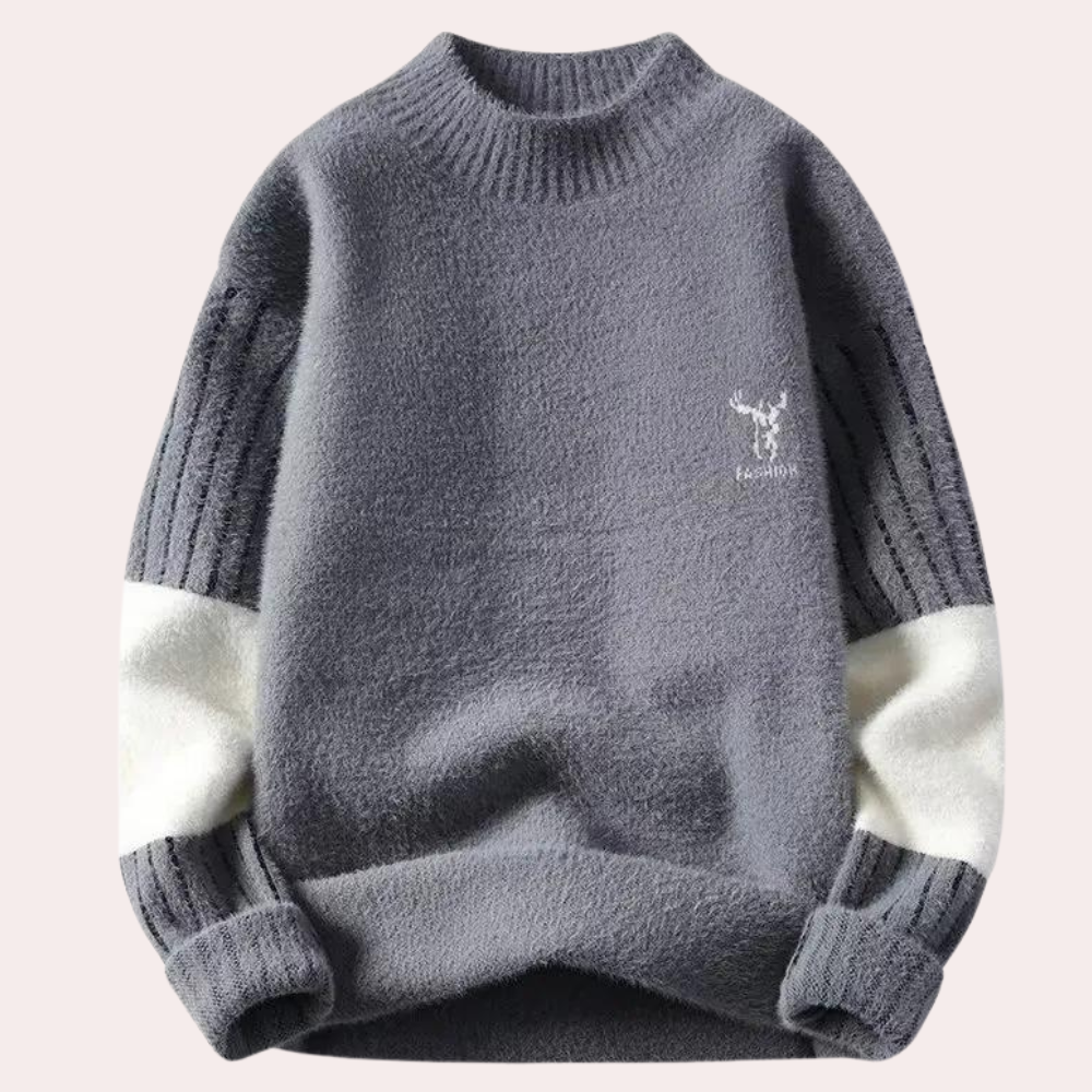 Stilla | Stilfuld Varm Strikket Sweatshirt til Mænd