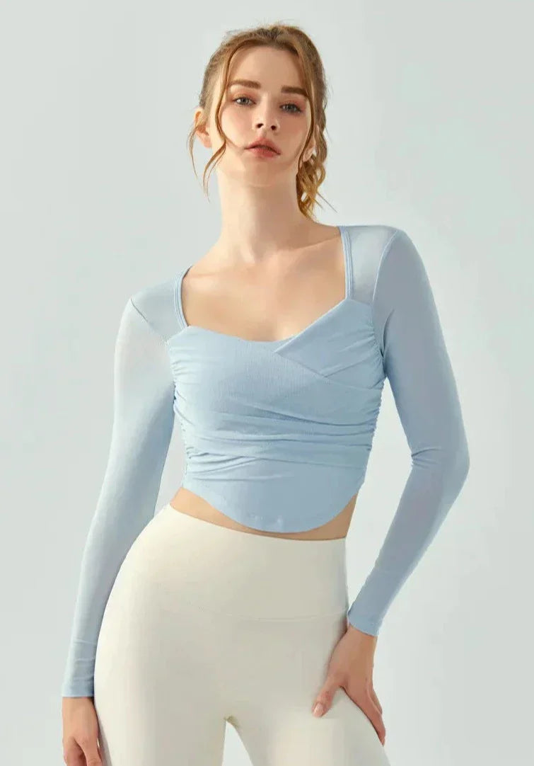 Stilla | T-Shirt Den Sport Torsadé Med Lange Ærmer