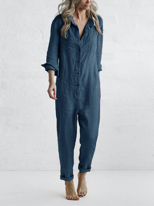 Stilla | Jumpsuit i bomuld med masser af lommer