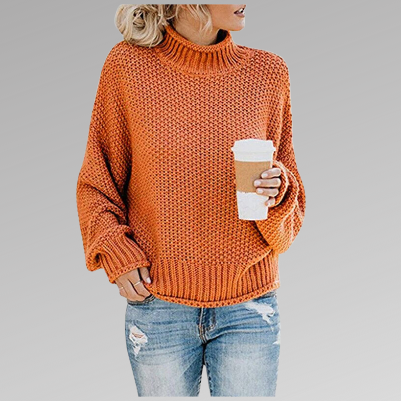 Stilla | Pullover med rullekrave i krammende strik