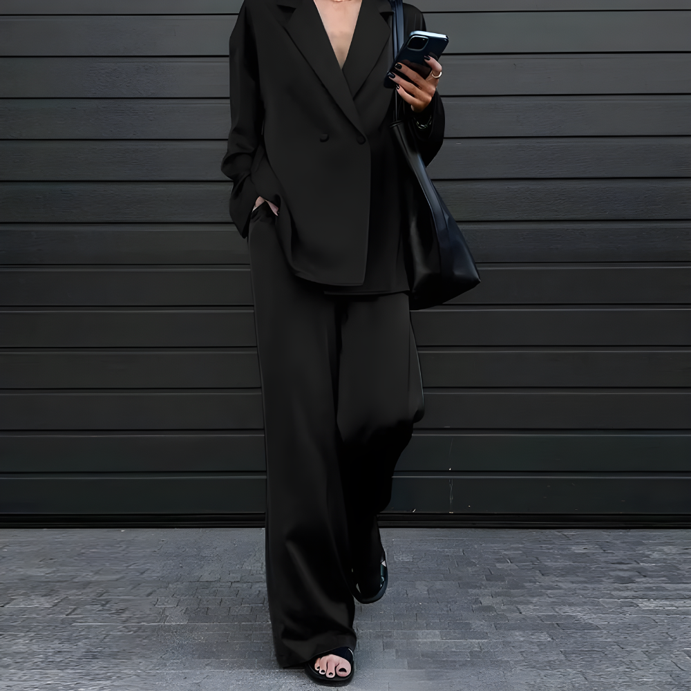 Stilla | Elegant Løst Skåret Bukser Med Oversize Blazer
