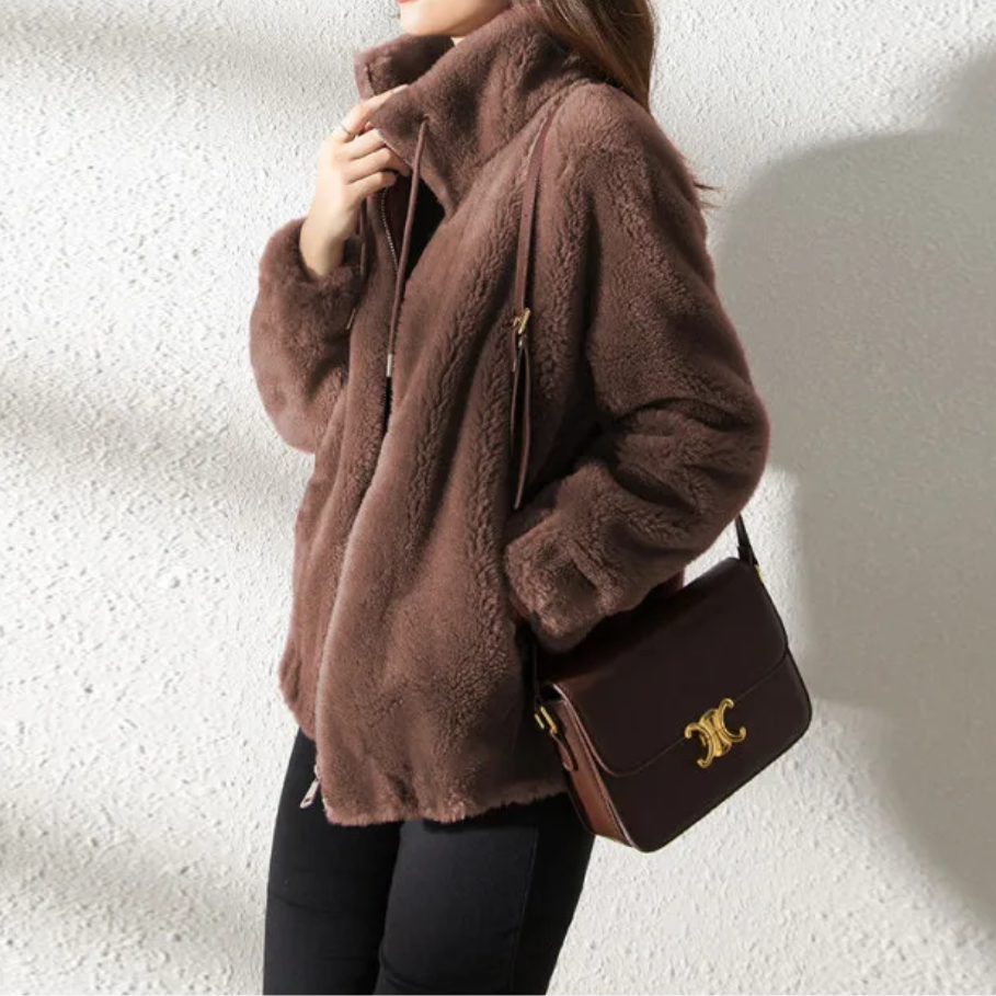 Stilla | Dame Trenchcoat Af Suede, Oversize Stil Med Brede Revers