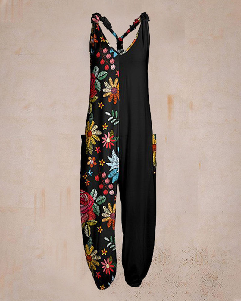 Stilla | Afslappet Trykt Jumpsuit