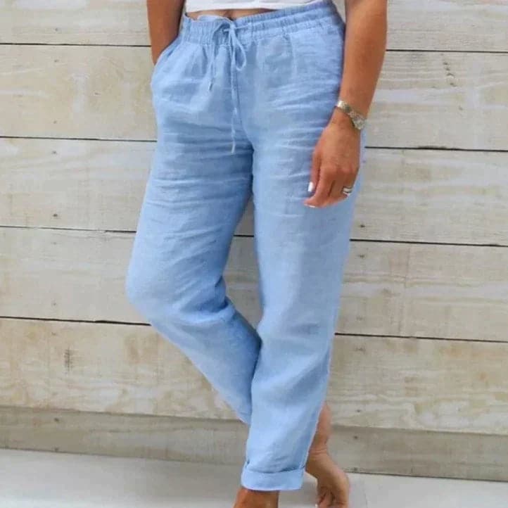 Stilla | Cotton Sommerbukser Med Elastisk Livrem