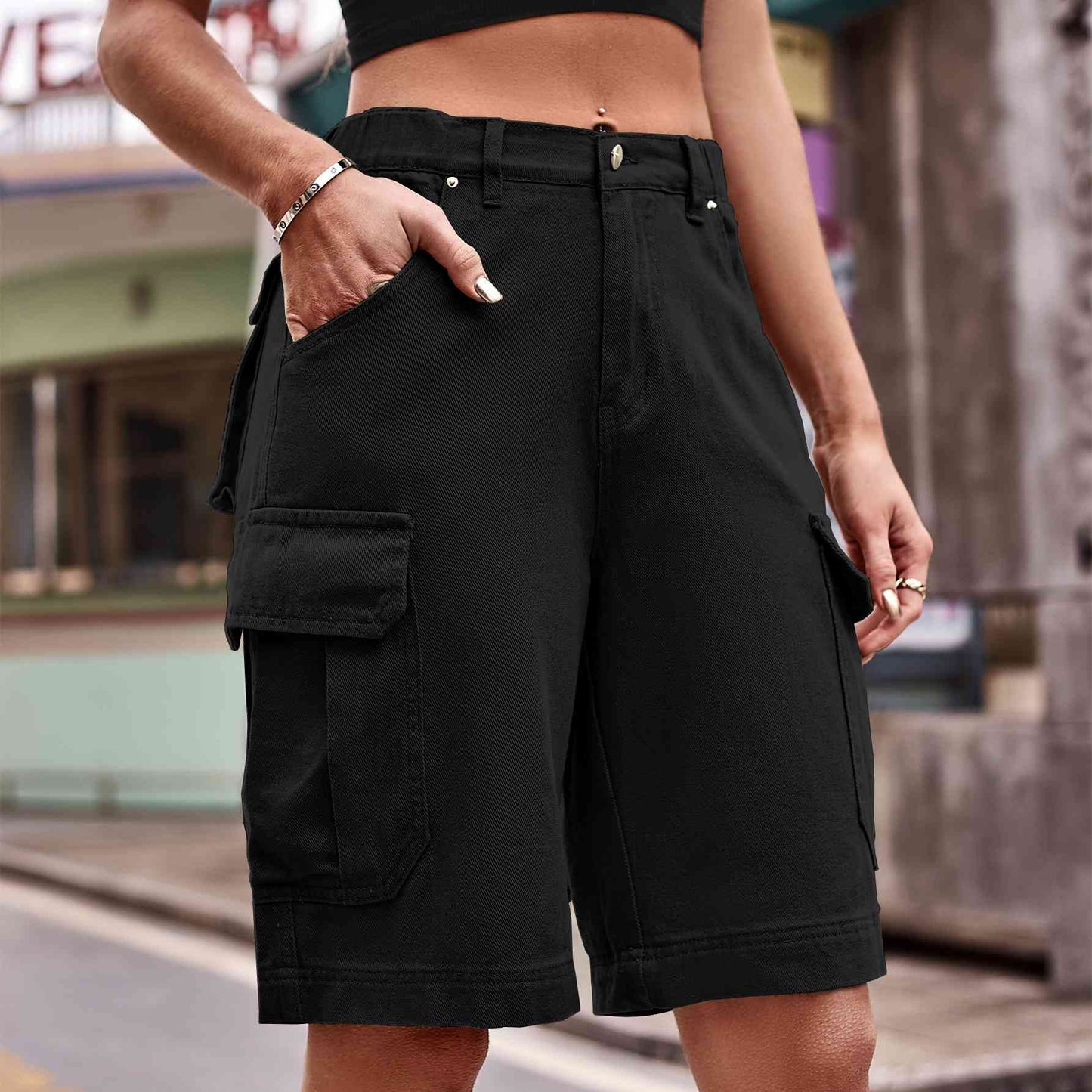 Stilla | Cargo Shorts Med Lommer