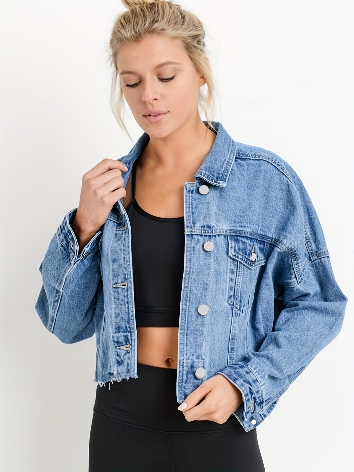 Stilla | Blå Denimjakker Med Korte Revers