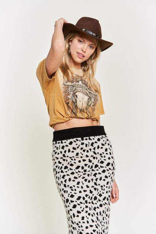 Stilla | Print Sweater Nederdele