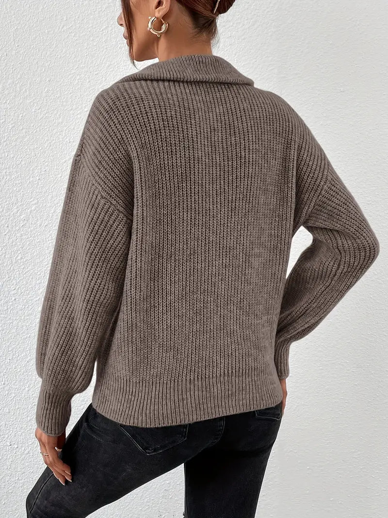 Stilla | Afslappet Sweater Med Lynlås til Damer