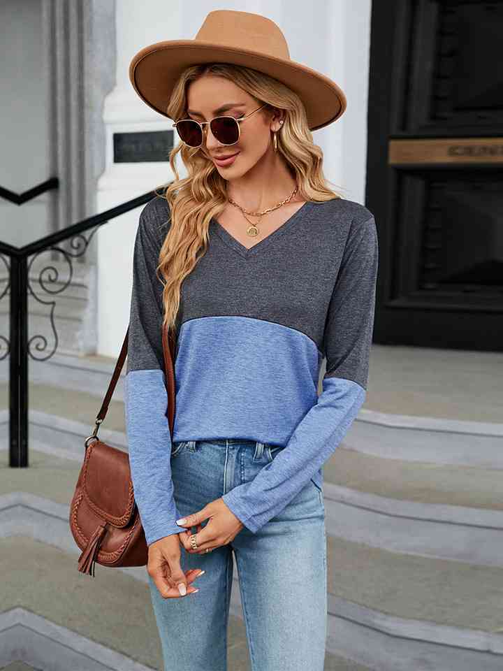 Stilla | Neck Langærmet T-shirt To-tone
