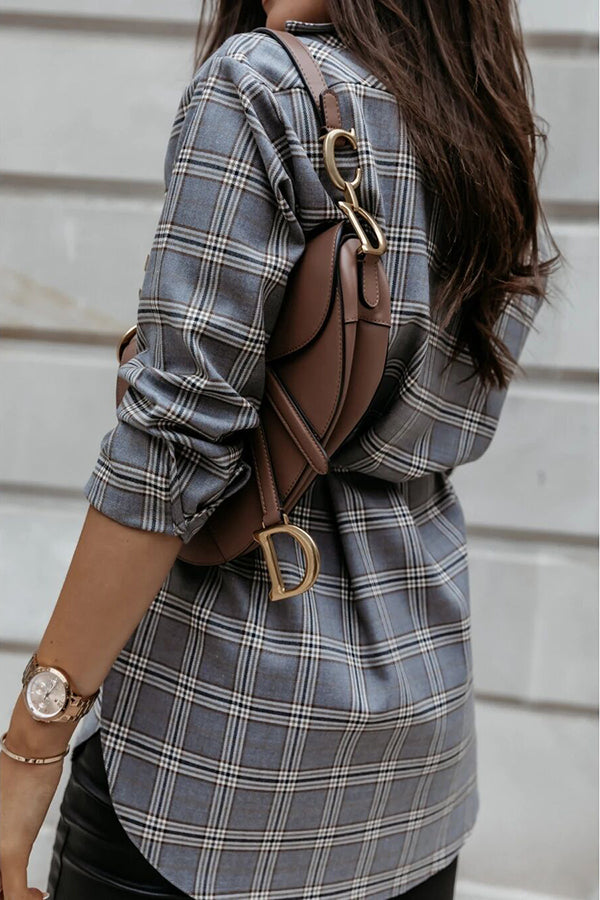 Stilla | Grab My Hand Plaid Button up Bælte Skjorte