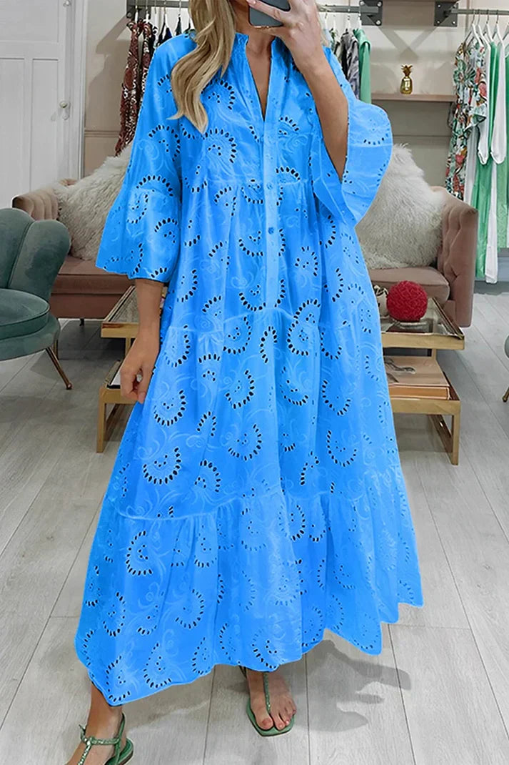 Stilla | Elegantes Kleid Mit Lochstickerei