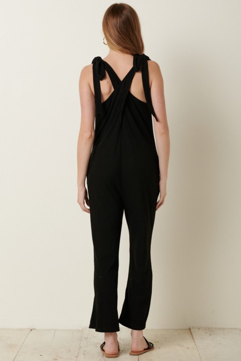 Stilla | Ribstrik V-hals Krydsrygs Jumpsuit