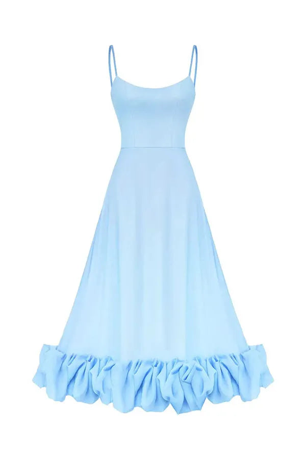 Stilla | Girl Flounce Bustier Banket Fest Midi Kjole