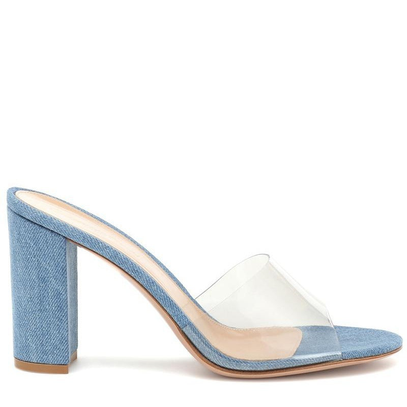 Stilla | Europeisk Og Amerikansk Mode Sandaler Pvc Chunky Hæl