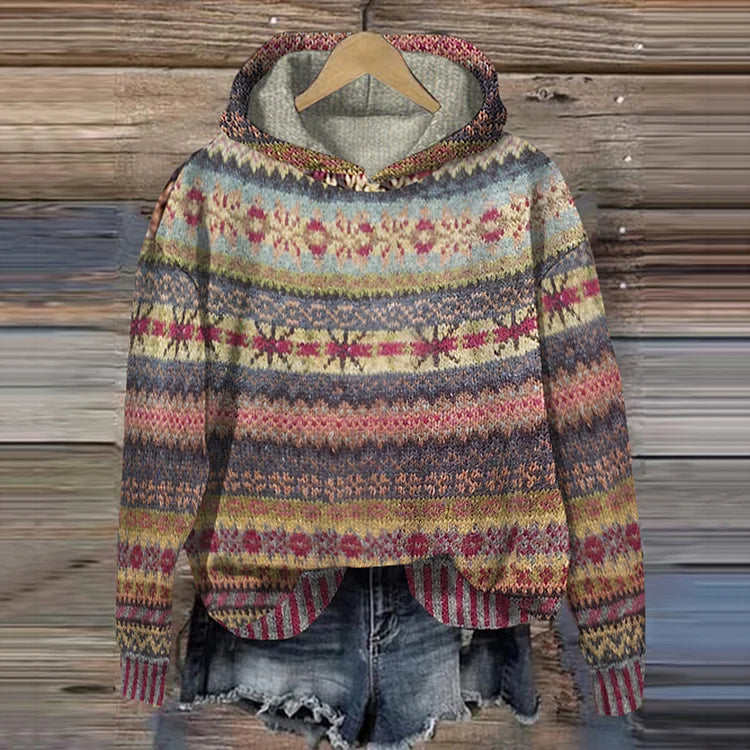Stilla | Etnisk Retro Hoodie