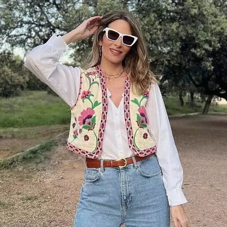 Stilla | Blomstret Modevest