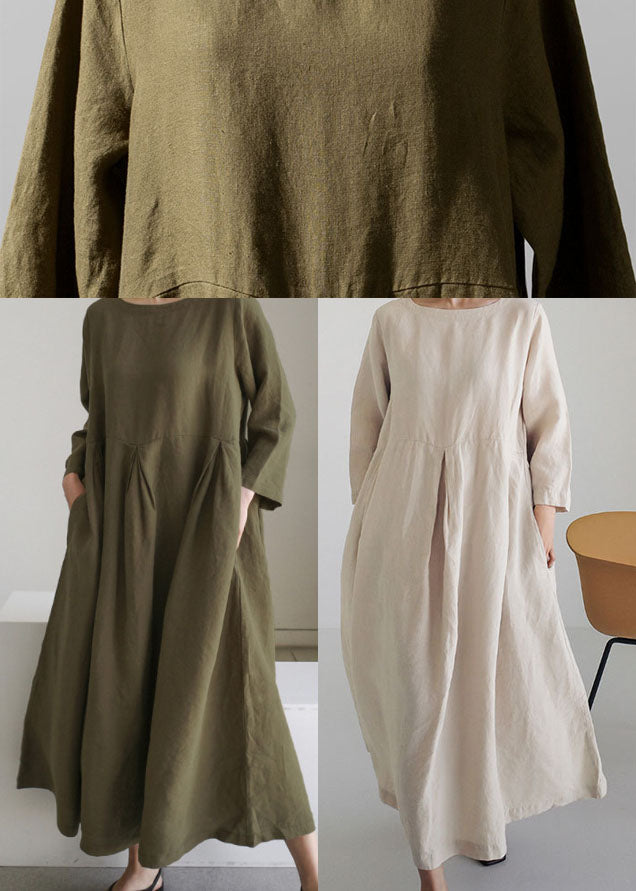 Stilla | Abrikos Og Lilla Blomst Bomulds Kjoler Patchwork Lommer Forår