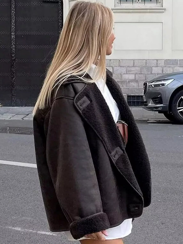 Stilla | Oversized vest til kvinder med pels