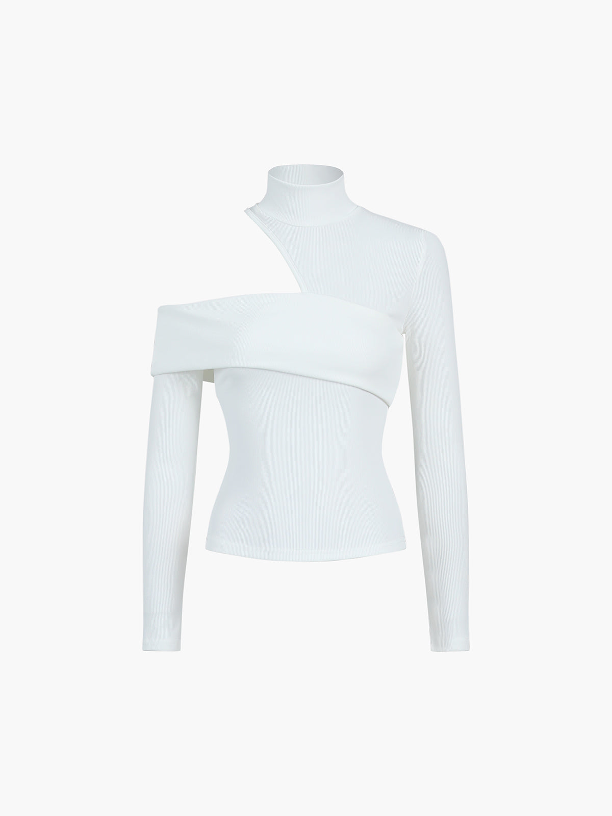 Stilla | Cutout Rib Langærmet Dame Toppe