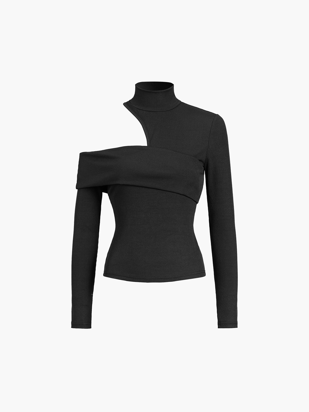 Stilla | Cutout Rib Langærmet Dame Toppe