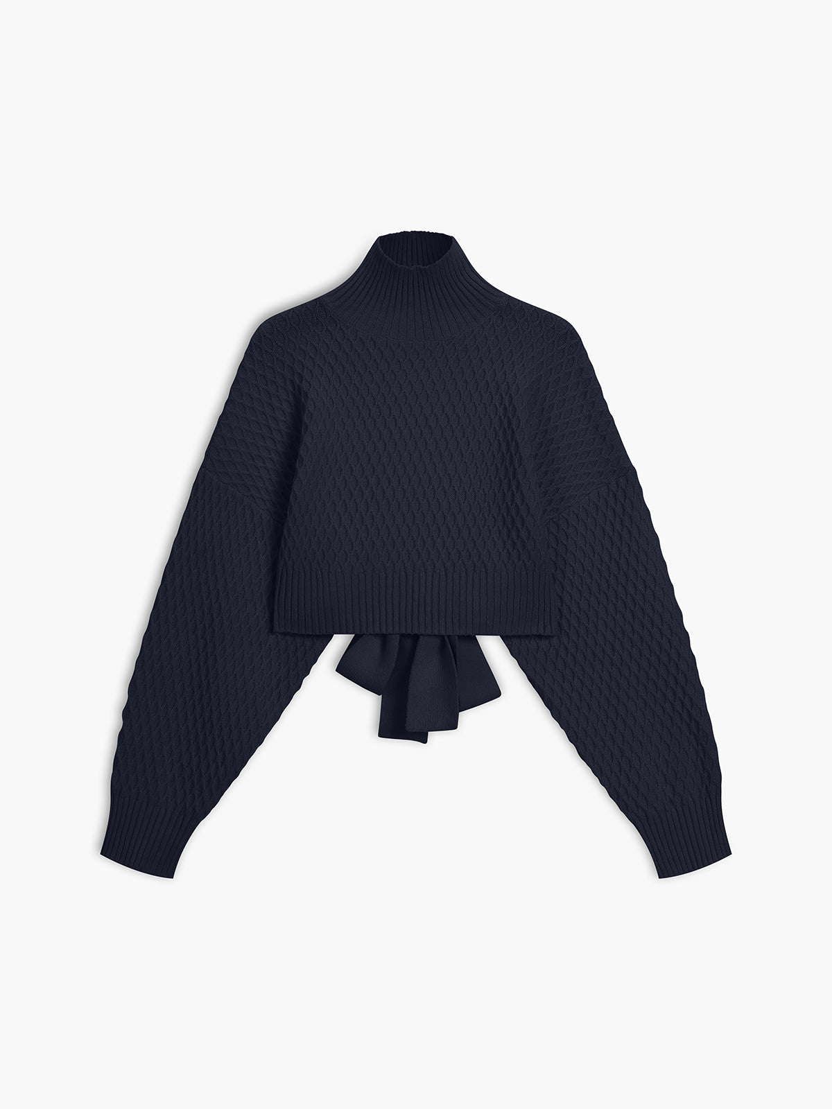 Stilla | Trøje Tie Back Mock Neck Sweater