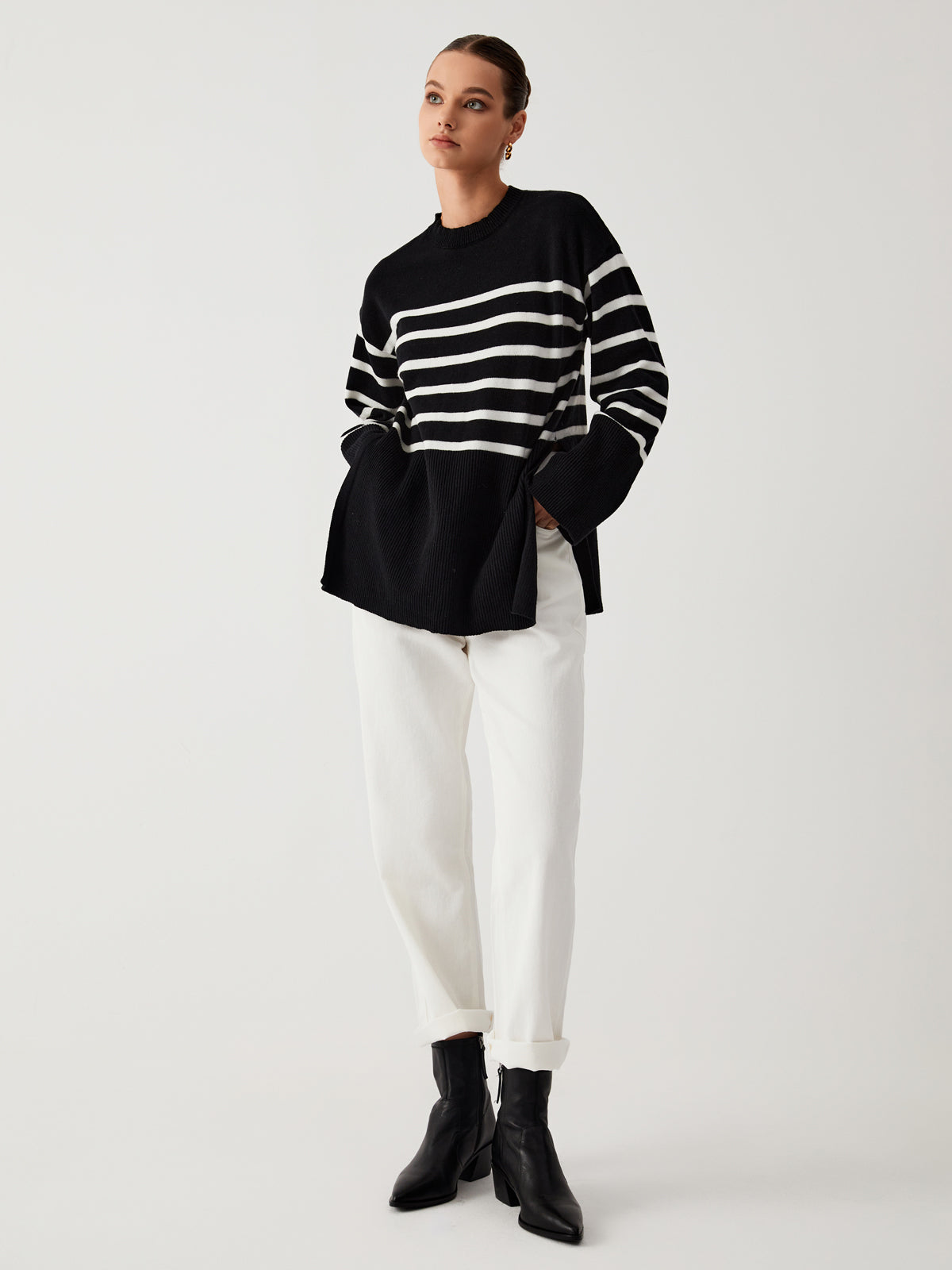 Stilla | Oversized Sweater med Striber
