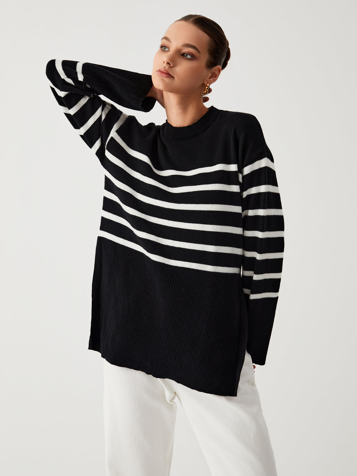 Stilla | Oversized Sweater med Striber