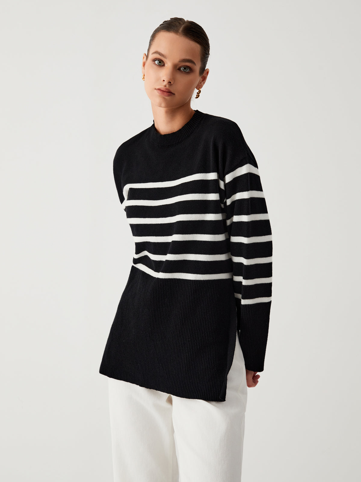 Stilla | Oversized Sweater med Striber
