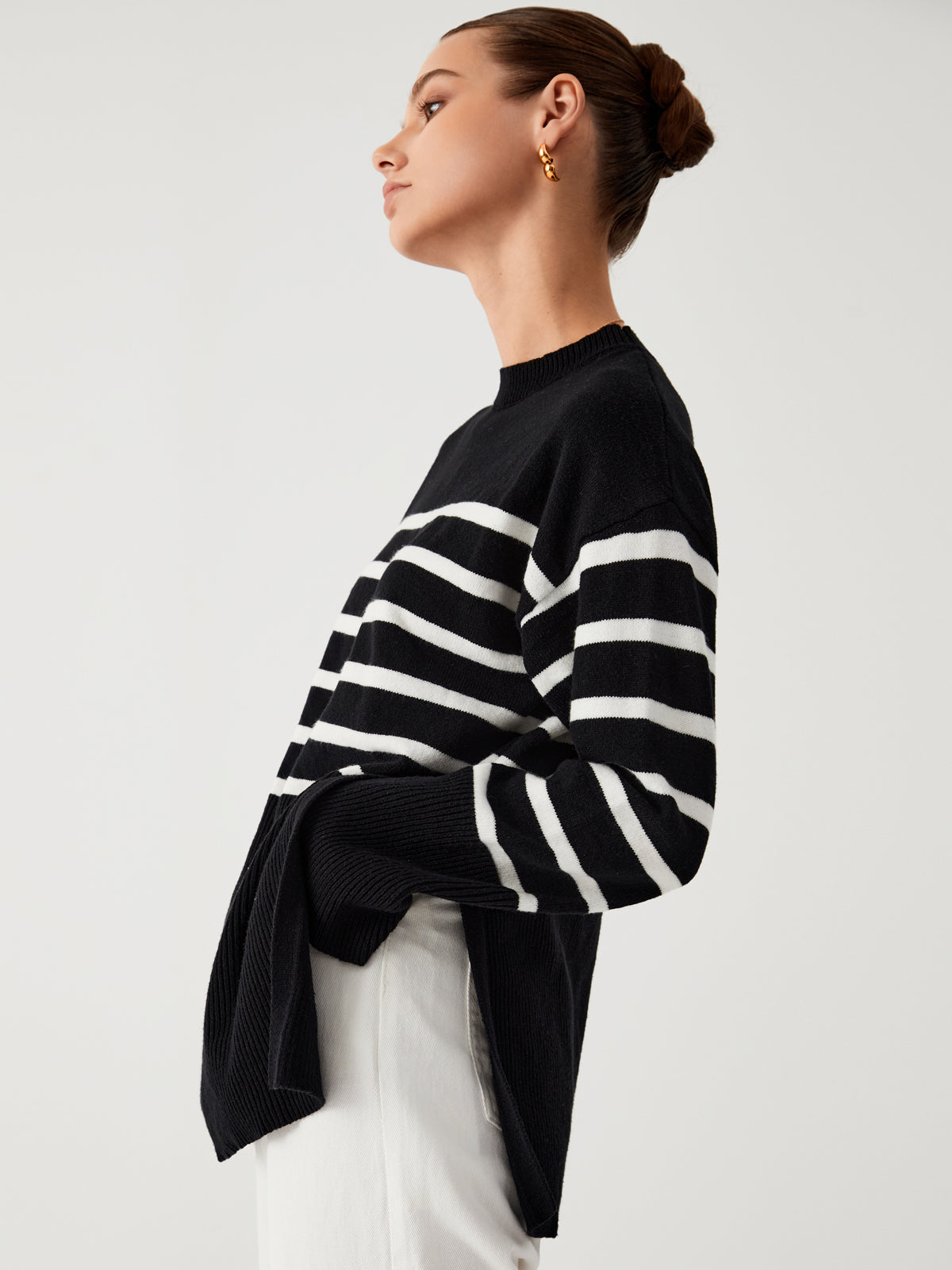 Stilla | Oversized Sweater med Striber