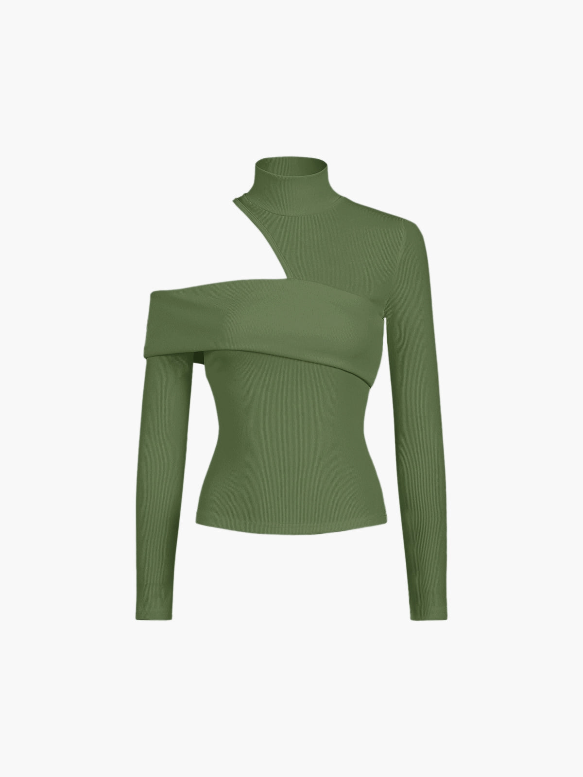 Stilla | Cutout Rib Langærmet Dame Toppe
