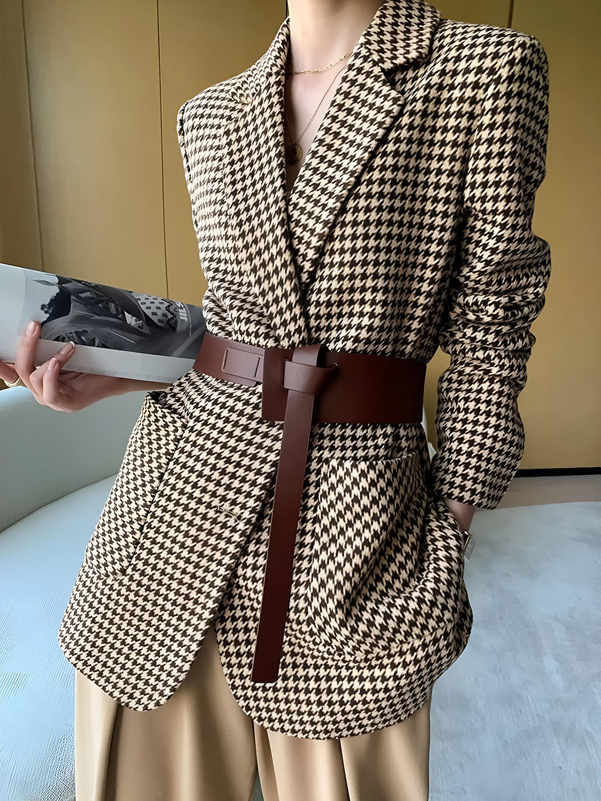 Stilla | Split Blazer med Bælte