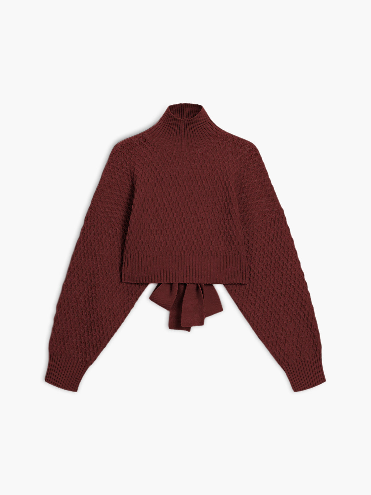 Stilla | Trøje Tie Back Mock Neck Sweater