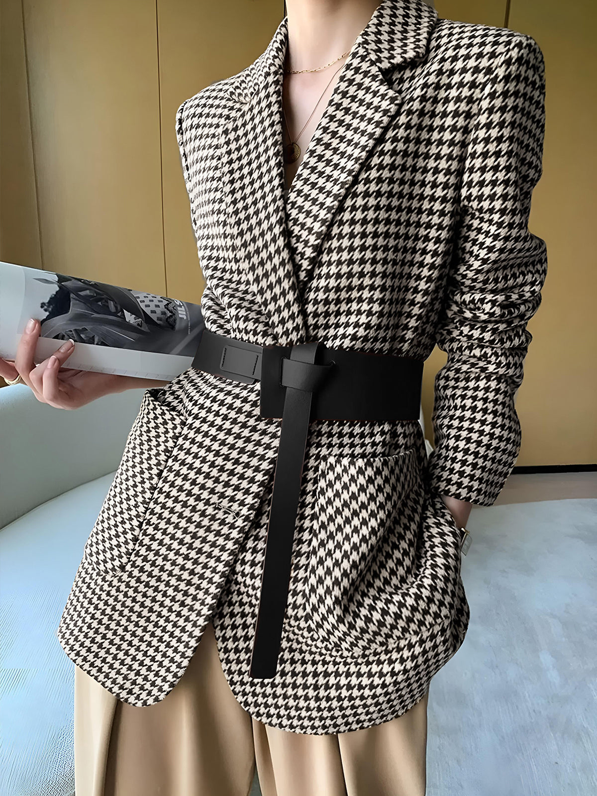 Stilla | Split Blazer med Bælte