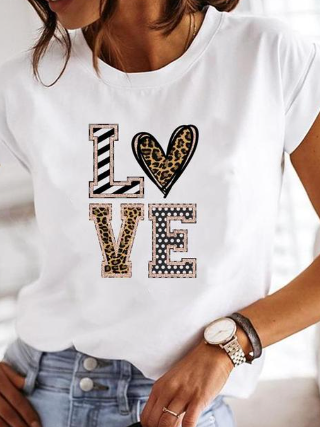 Stilla | Rosalinda Stilfuld T-shirt Med Hjertemotiv