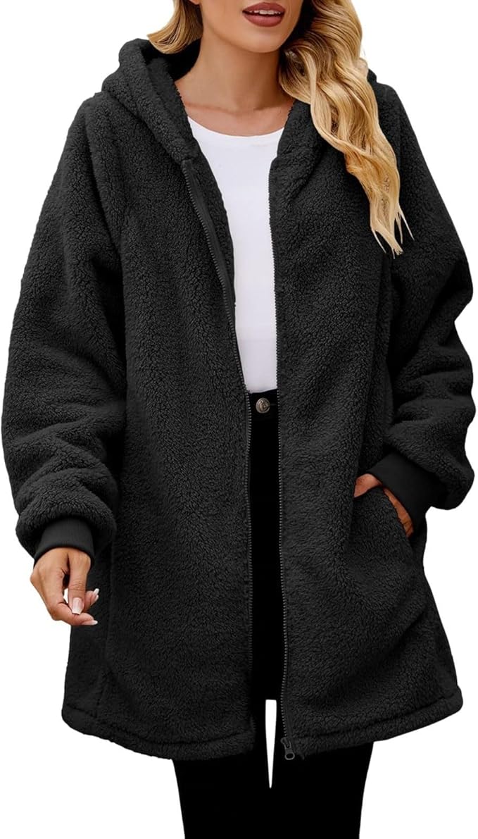 Stilla | Teddy Fleece Jakke Varm Frakke Til Kvinder