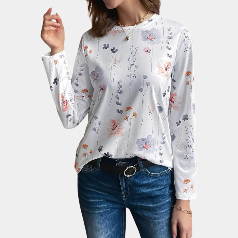Stilla | Elegante blomsterskjorte til kvinder fra Brynhild