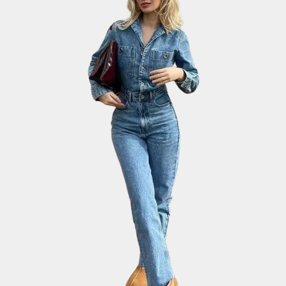 Stilla | Stilfuld Denim-Jumpsuit
