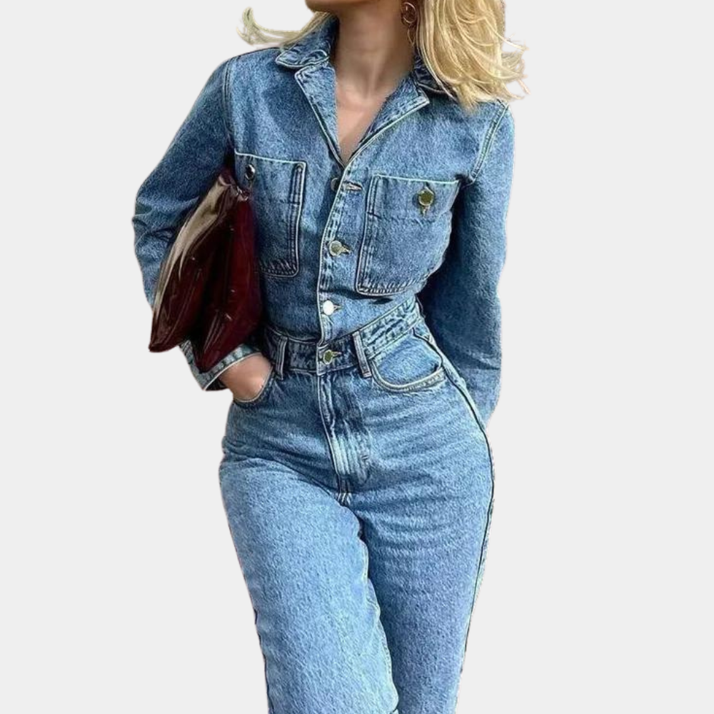 Stilla | Stilfuld Denim-Jumpsuit