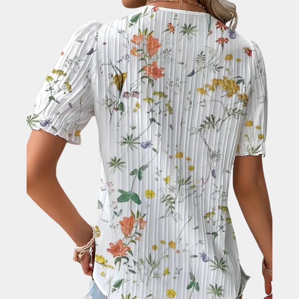 Stilla | Elegant Blusenshirt Til Damer Med Styliseret Kanten