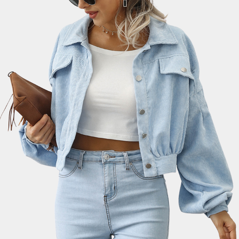 Stilla | Roksana Dame Elegant Cropped Jakke Stil Og Raffinement!