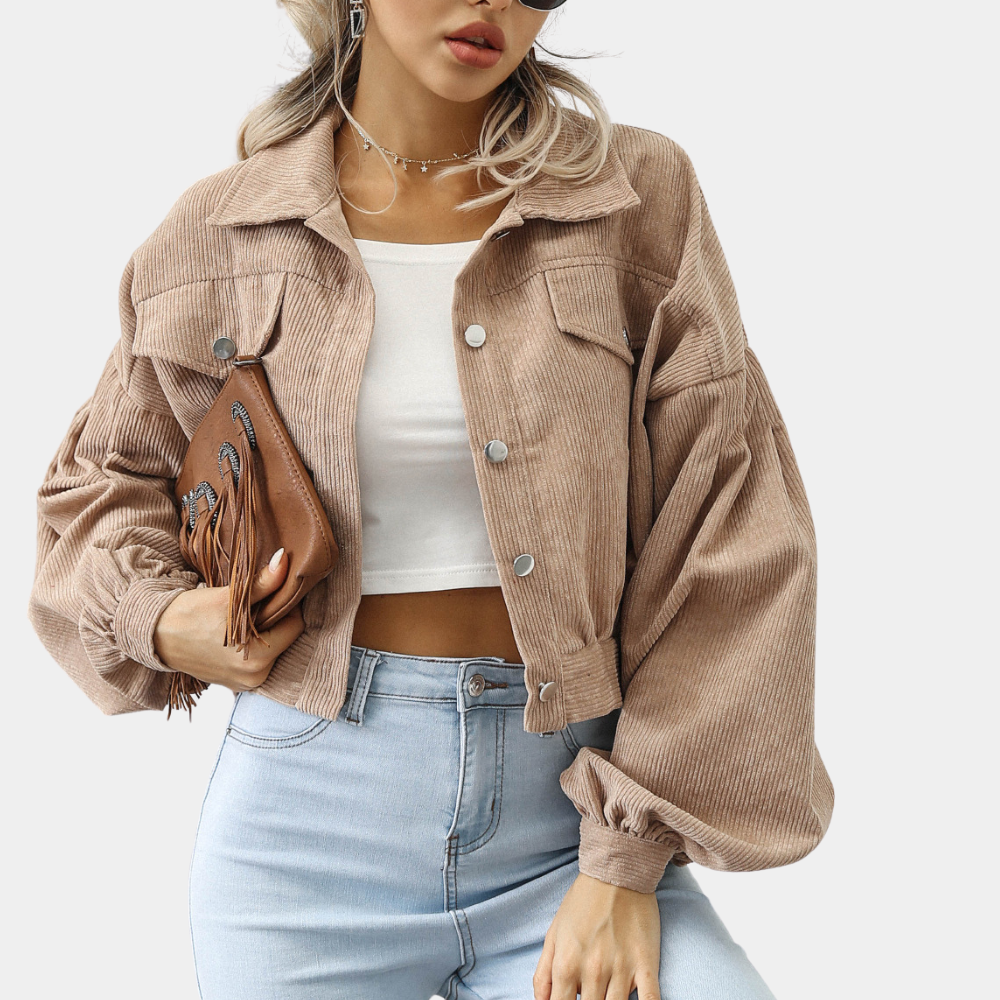 Stilla | Roksana Dame Elegant Cropped Jakke Stil Og Raffinement!