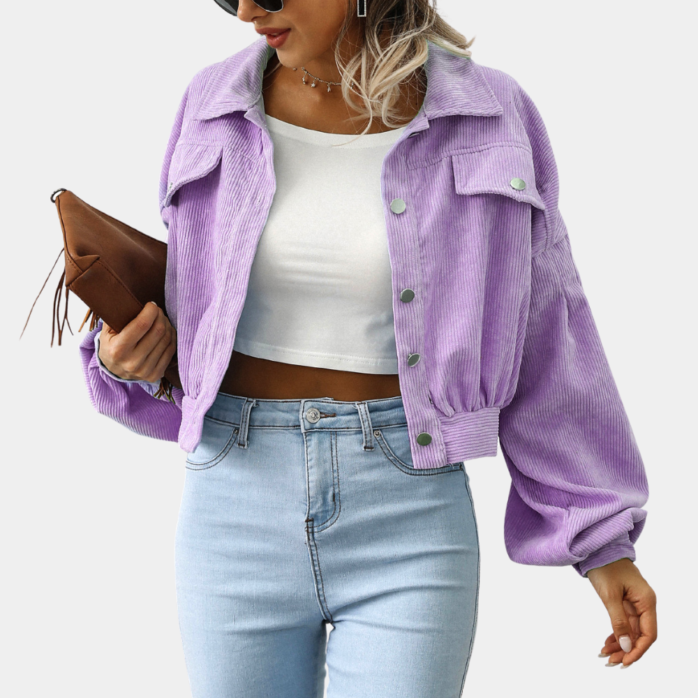 Stilla | Roksana Dame Elegant Cropped Jakke Stil Og Raffinement!