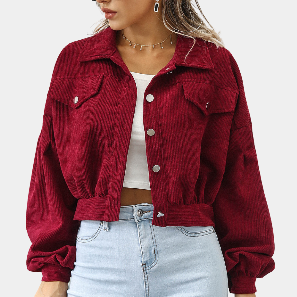 Stilla | Roksana Dame Elegant Cropped Jakke Stil Og Raffinement!