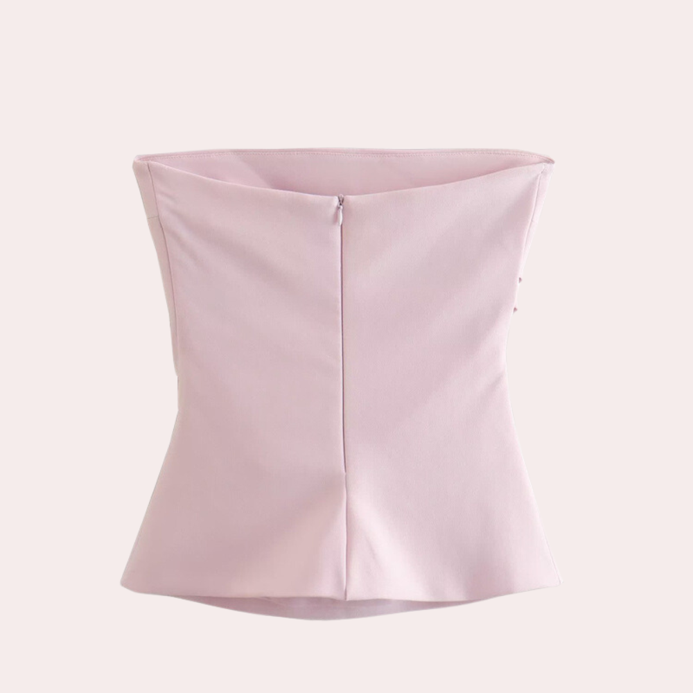 Stilla | Elegant Bustier Bluse Til Dame