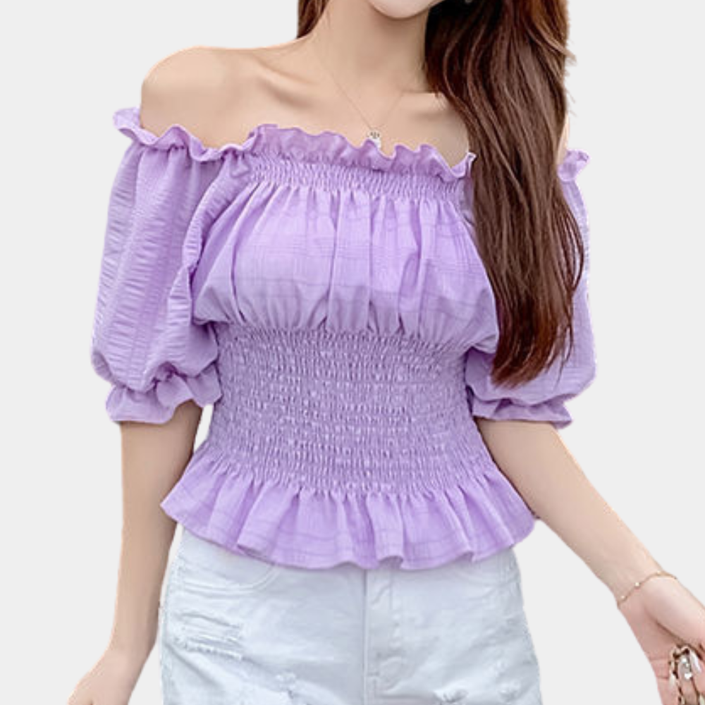 Stilla | Moderne Sommer Bluse Med Pufærmer