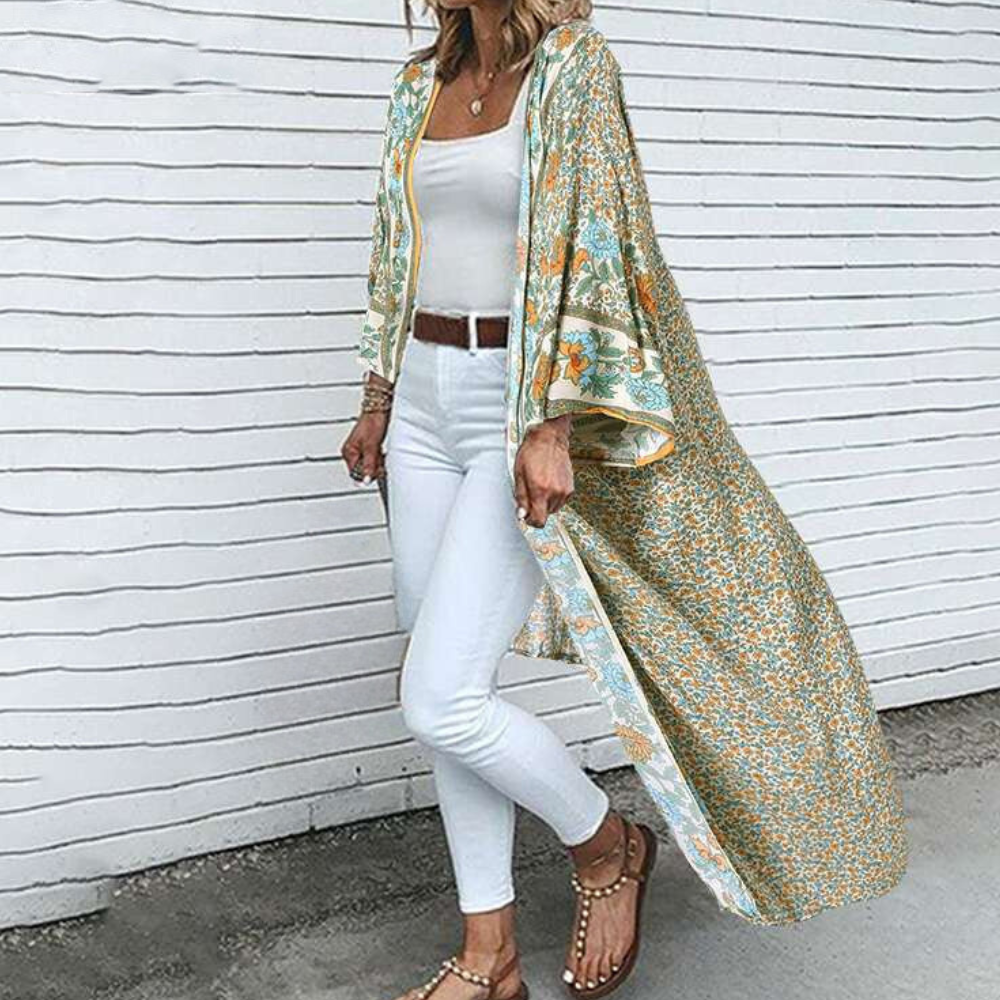 Stilla | Cardigan Med Lange Ærmer Bohème Blooming Beauty