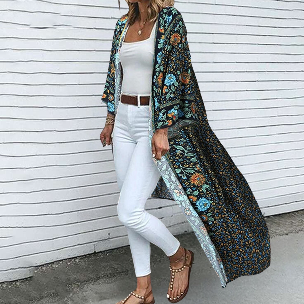 Stilla | Cardigan Med Lange Ærmer Bohème Blooming Beauty