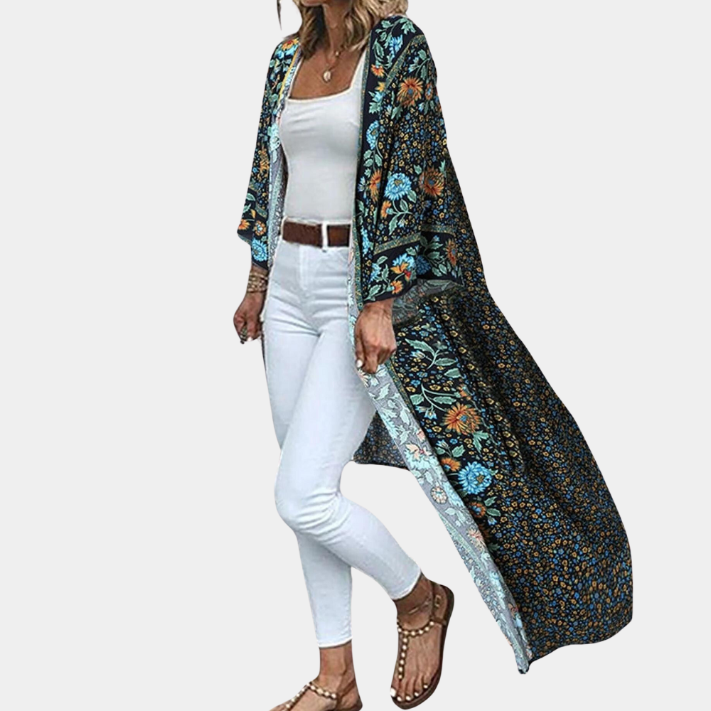 Stilla | Cardigan Med Lange Ærmer Bohème Blooming Beauty